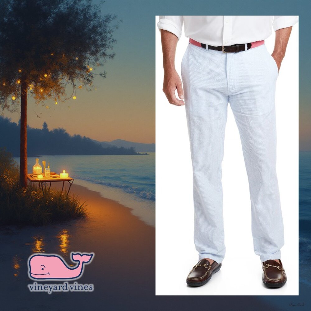 NEW with TAGS Vineyard Vines Seersucker Breaker Pants (size 28 x 30)